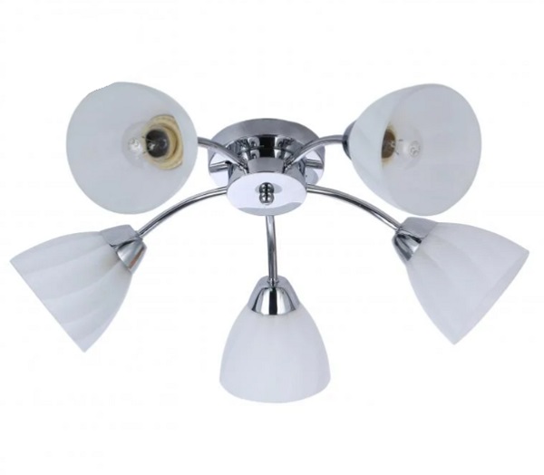 Люстра Miorro Lemure металл/стекло5x40 Вт E27 хром 51-311-009