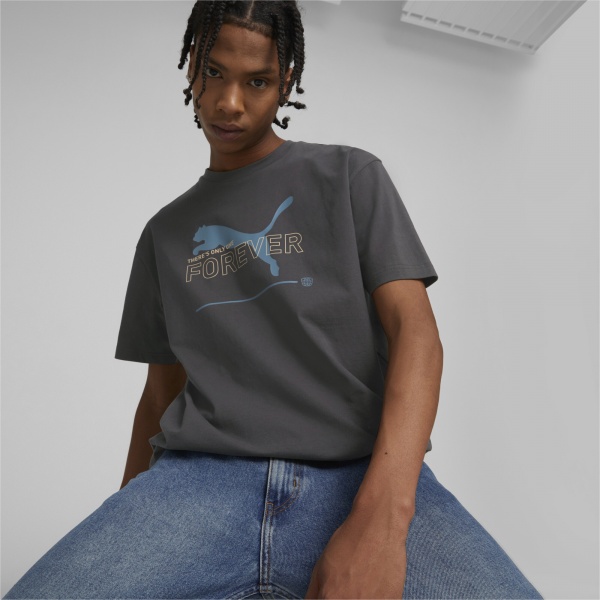 Футболка Puma PUMA ESS BETTER RELAXED GRAPHIC TEE 67329775 р.L сірий