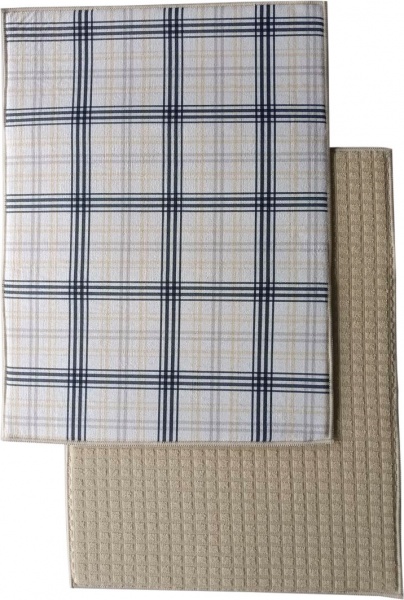 Коврик для сушки посуды UP! (Underprice) Grid 38х50 cм песочный 2 шт