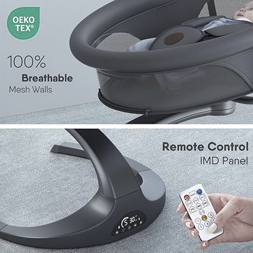 Укачивающий центр Babybond 79х69х58 см темно-серый PD-B05D