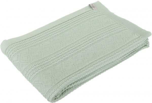 Плед ажурный 130x170 см мятный Прованс 