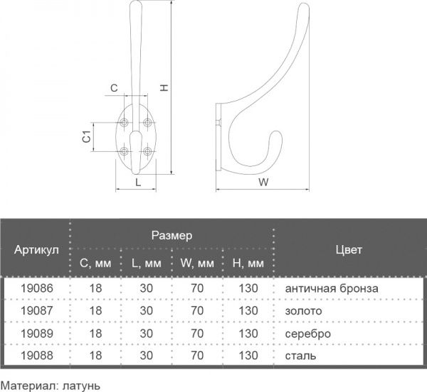 Гачок Bosetti Marella 19086 CL 43004.142 антична бронза