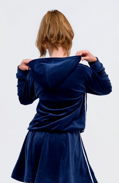 Свитшот для девочки Smil р.128 темно-синий с синим 116486 