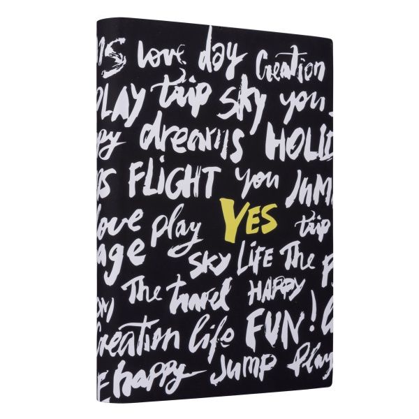 Щоденник недатований А5 Canzone чорний YES