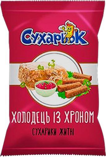 Сухарики Сухарьок зі смаком Холодцю з хріном житні 70 г (4820133750773)