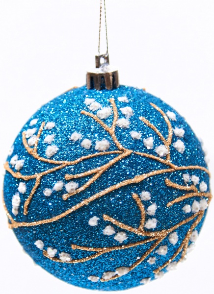 Куля новорічна Гілочки 80 мм 7404