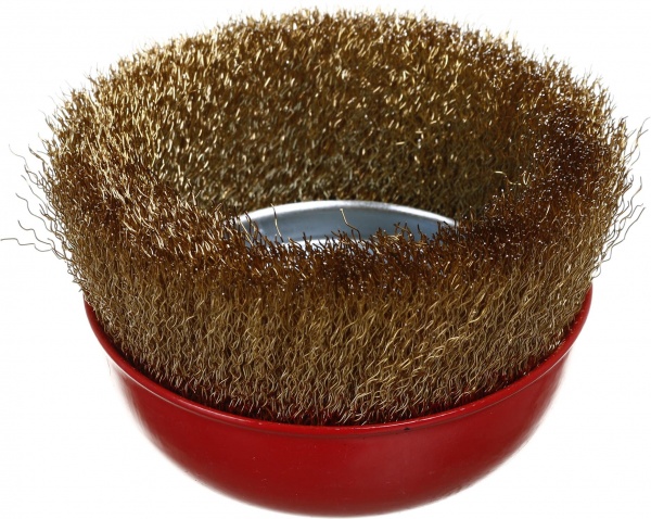 Щітка Чашкова для шліфмашини d125 мм M14 дріт рифлений Expert