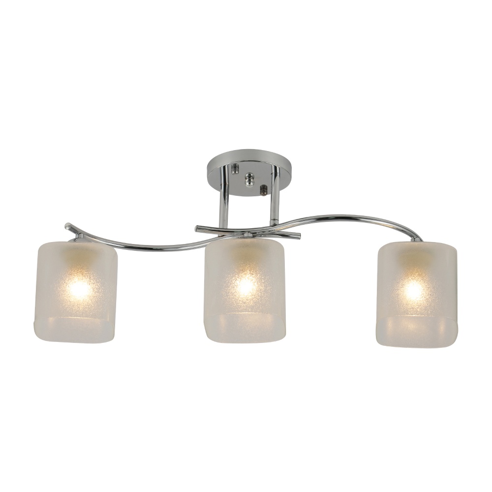 Люстра Miorro Lorenza 580х120х240 мм метал/скло 3x40 Вт E27 хром 51-311-110