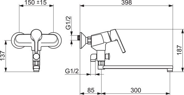 Смеситель для ванны Oras Saga Style 3942HY