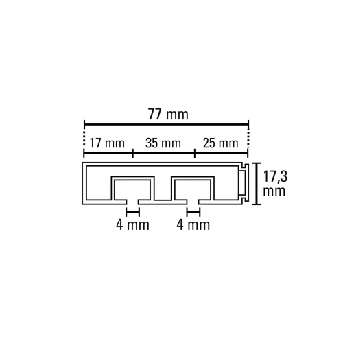 Карниз стельовий Gardinia подвійний укомплектований 210 см білий 1 шт. 