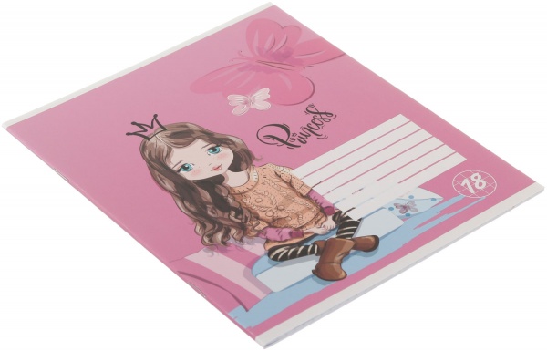 Тетрадь школьная Princess 18 листов в клеточку Мечты сбываются