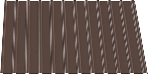 Профнастил глянцевый INDUSTRY ПС 10х1195х1500 RAL 8017 коричневый (0,35мм)