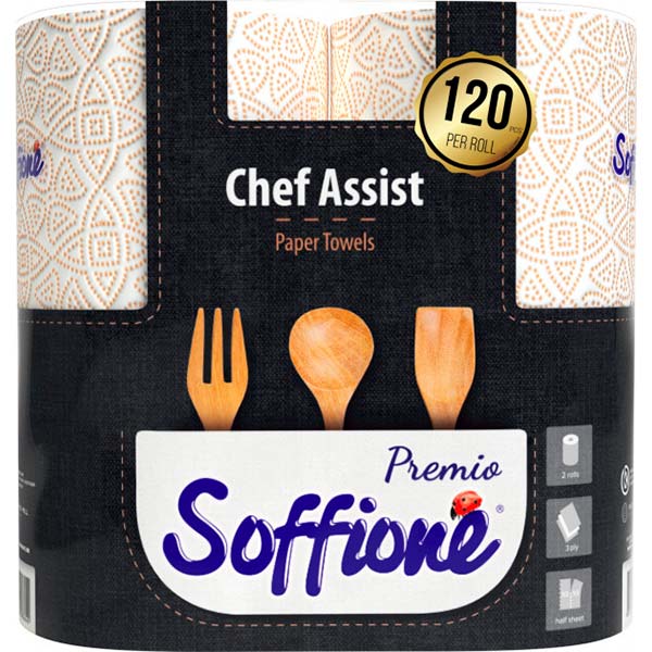 Бумажные полотенца Soffipro Chef Assist трехслойная 2 шт.