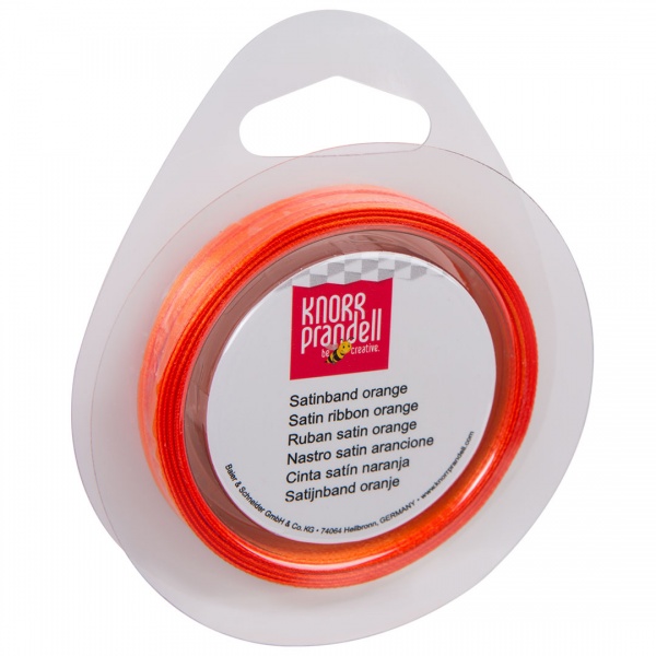 Стрічка декоративна Knorr Prandell Стрічка сатинова ribbon 3mm 10m orange 0,3 см 10 м апельсиновий 