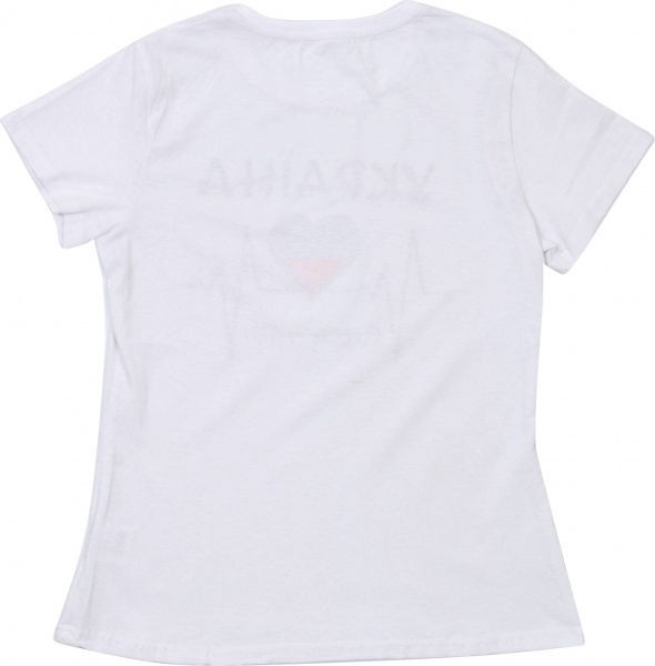 Футболка жіноча з принтом “Ukraine In My Heart” р.M білий