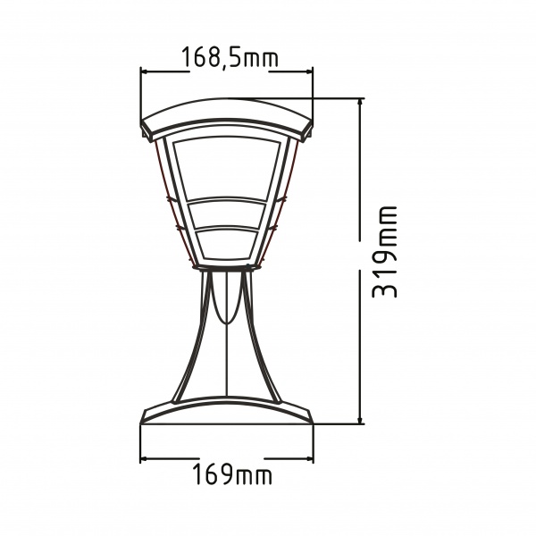 Светильник садовый HOROZ ELECTRIC Yonca 1 Е27 40 Вт IP44 черный 400-010-132 
