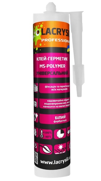 Клей-герметик Lacrysil монтажный на основе МС-полимеров белый