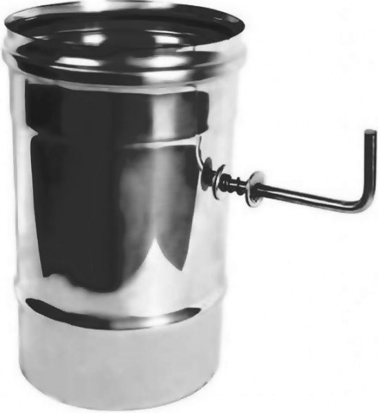 Шибер дымоходный 1 мм нерж Ф120 мм LIRA-LTD 