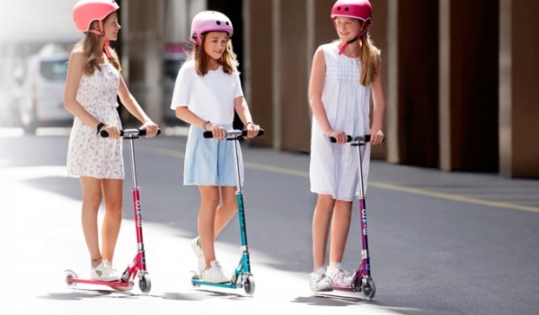 Самокат Micro Sprite red stripe темно-красный SA0178 