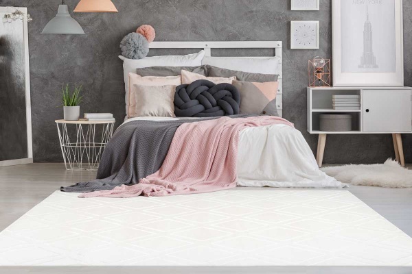 Килим Kayoom Monroe 300 romb White 80х150 