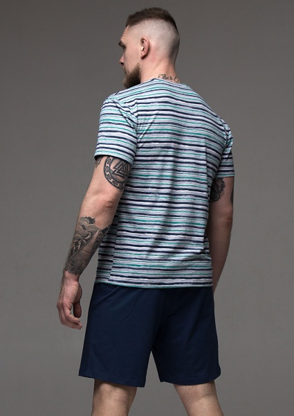 Пижама мужская Roksana 1211/16108 р. 54 синий с серым