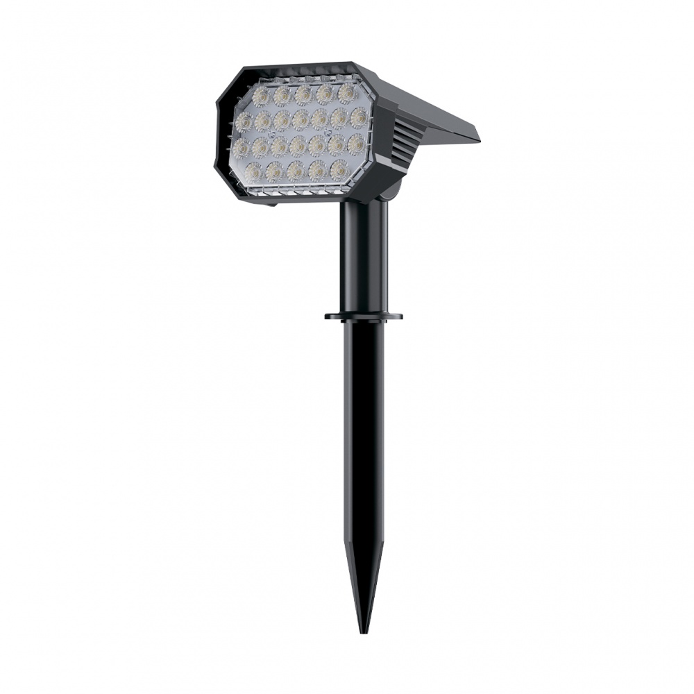 Світильник на сонячній батареї Eurolamp 2 Вт IP54 чорний LED-2W/6500K(S3)