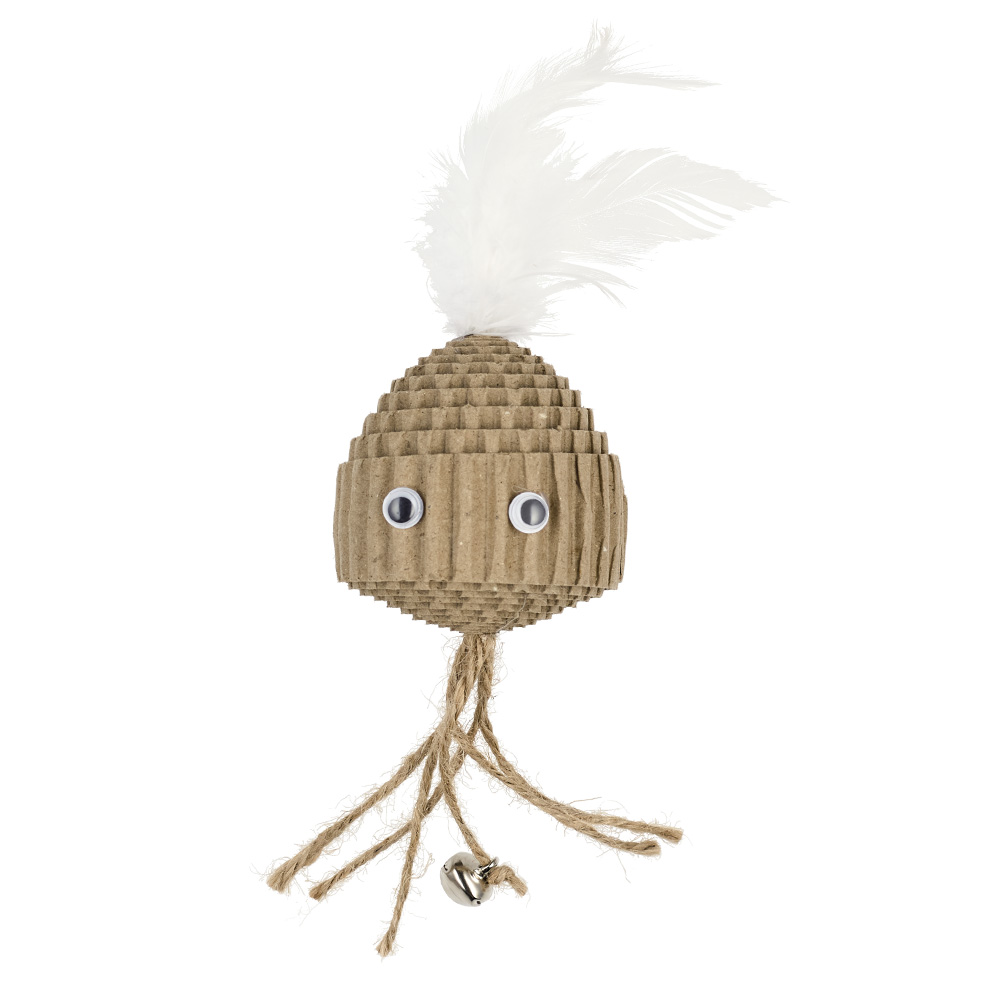 Іграшка для котів AnimAll Fun Медуза з пір'ям 20 см