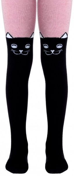 Колготки детские Conte-Kids 466 р.104-110 черно-розовый 