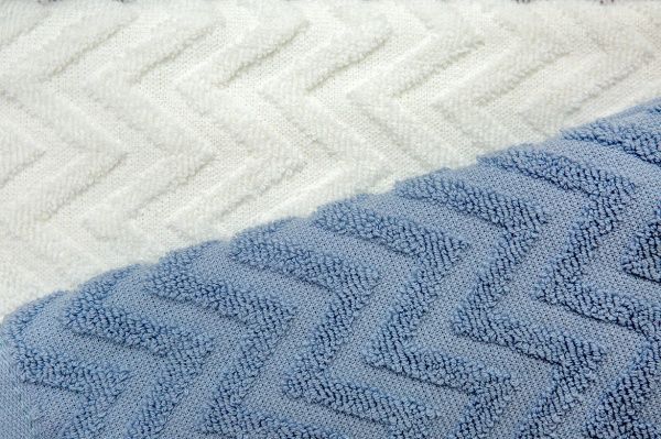 Рушник Зигзаги 40x60 см Simi молочний/волошковий 