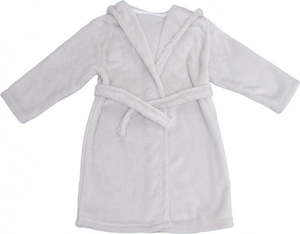 Халат детский Україна капюшон с ушками р.110 серый 