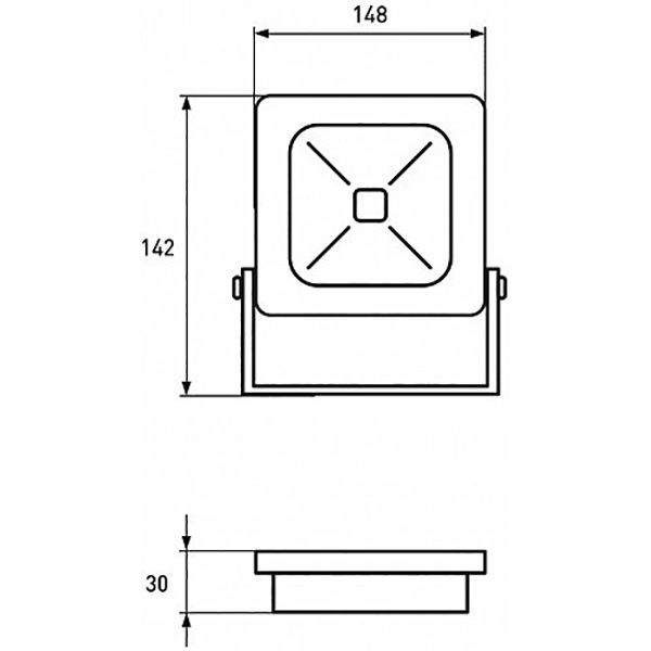 Прожектор Eurolamp 6500 K SMD 30 Вт IP65 черный LED-FL-30(black) 