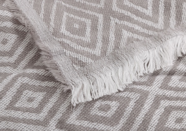 Плед Rombo 200x220 см сірий із білим La Nuit 