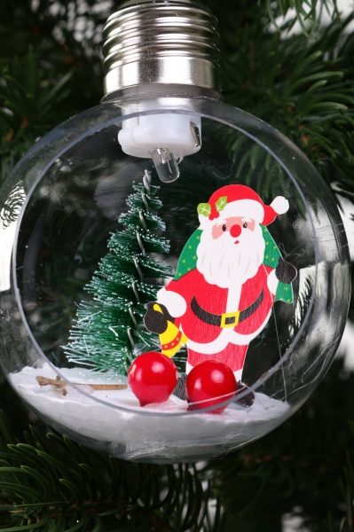 Декоративна підвіска Куля 8 см прозорий HFB2186