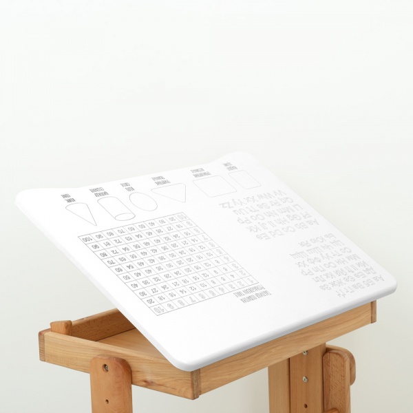 Комплект ArinWOOD Парта і стілець Совеня бук/білий 04-031W