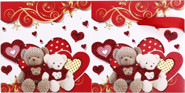 Коробка самосборная сердца EBXS9850 15х15 см