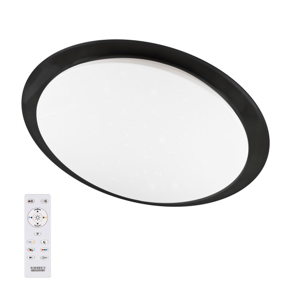 Світильник стельовий Светкомплект SG-555-68 RGB TX IR RC 68 Вт чорний 2800-6000+RGB К 