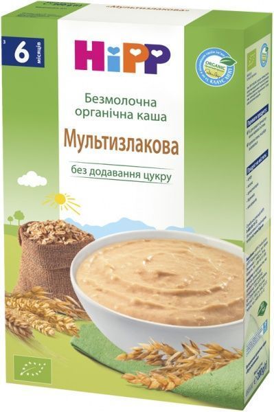 Каша безмолочна Hipp від 6 місяців Мультизлакова 9062300130598 200 г 