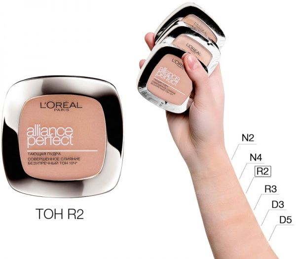 Пудра для лица L'Oreal Paris Alliance Perfect R2 ванильно-розовый 9 г