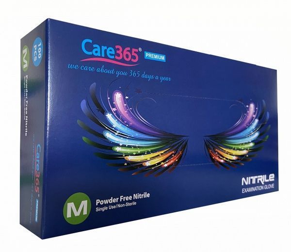 Перчатки нитриловые Care 365 р. М кобальт 100 шт./уп.