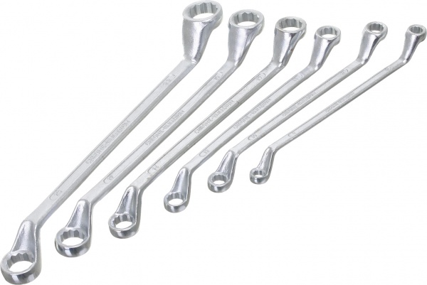 Набір ключів накидних ВІЗ 6 шт в сумці 45608