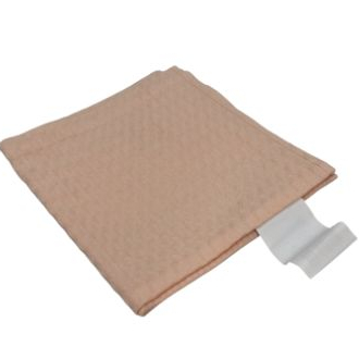 Рушник вафельний з золотим бордюром 40x60 см зефірний