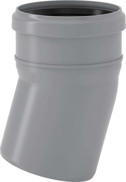 Коліно каналізаційне Valsir Ø75 HTB 15°