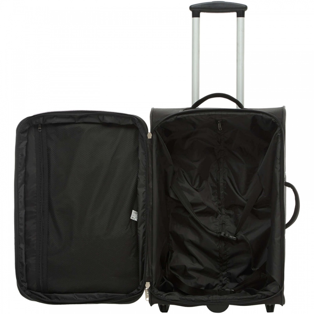 Чемодан Bagland Леон М 51 л черный