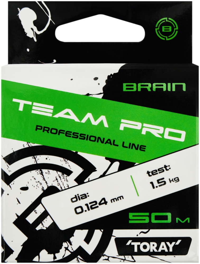 Леска Brain 50 м 0,124 мм 1,5 кг Team Pro