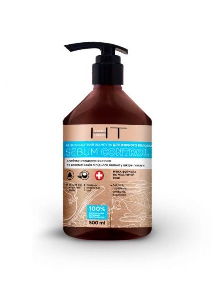 Шампунь Hair Trend безсульфатный для жирных волос Sebum Control 500 мл