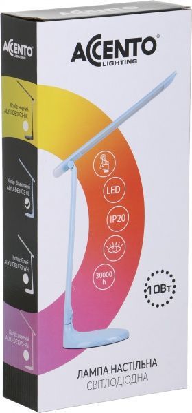 Настольная лампа офисная Accento lighting ALYU-DE1073-BL 9 Вт голубой 