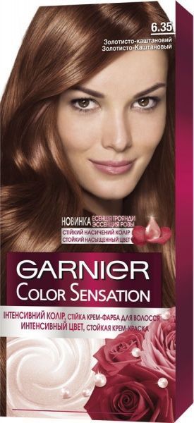 Крем-фарба для волосся Garnier Color Sensation №6.35 золотисто-каштановий 110 мл