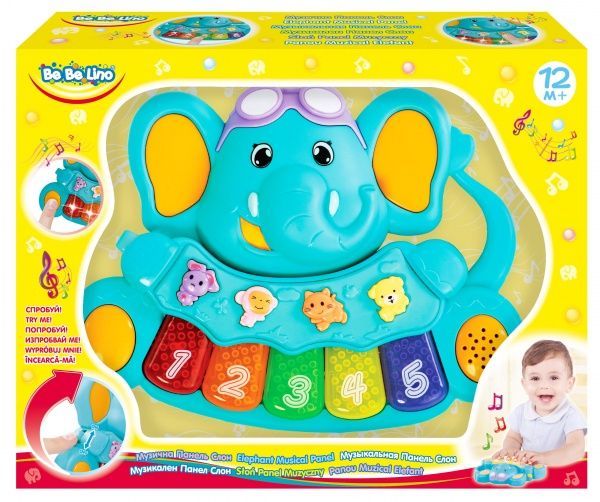 Игрушка музыкальная Bebelino панель Слон 58126