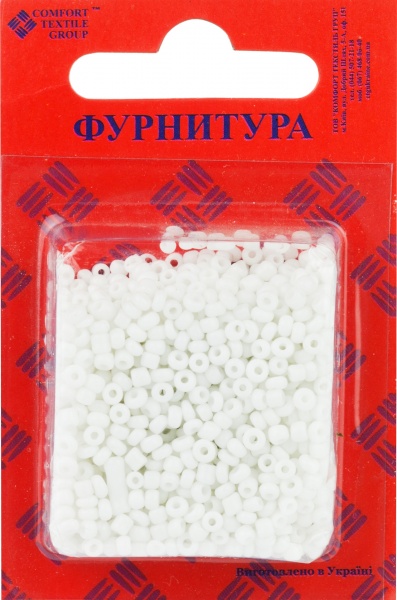 Бісер 12 мм 25 г білий