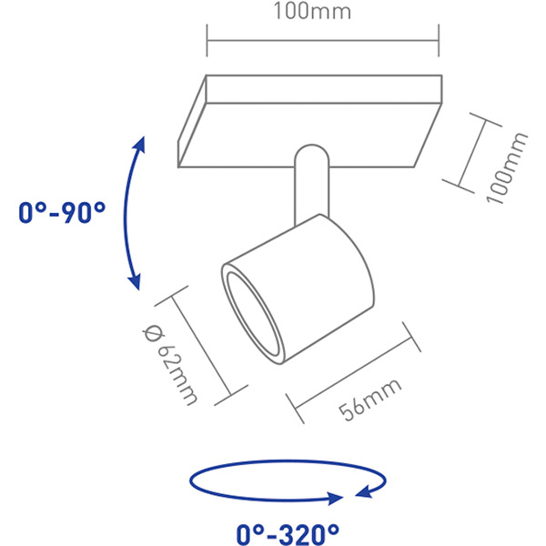 Світильник світлодіодний Global GSL-02S 4100K 1x4 Вт чорний 
